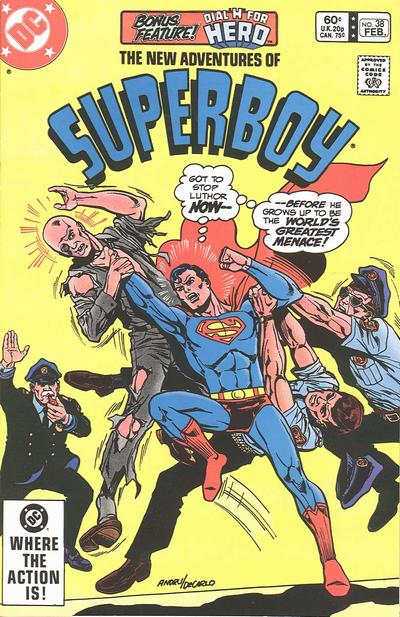Superboy comic book cover issue 38