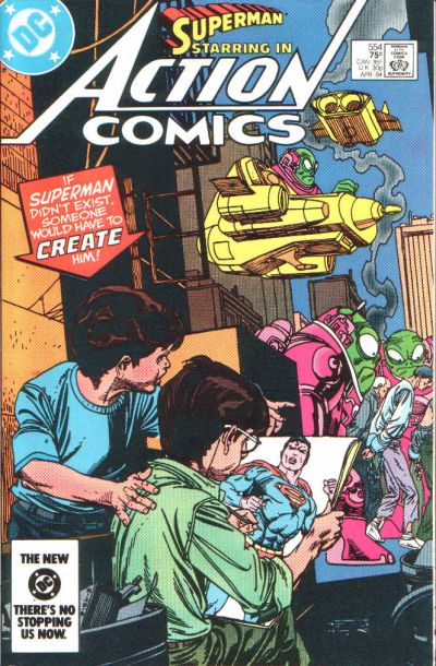 Superman in action comic book cover