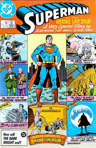 Superman's final farewell comic book cover