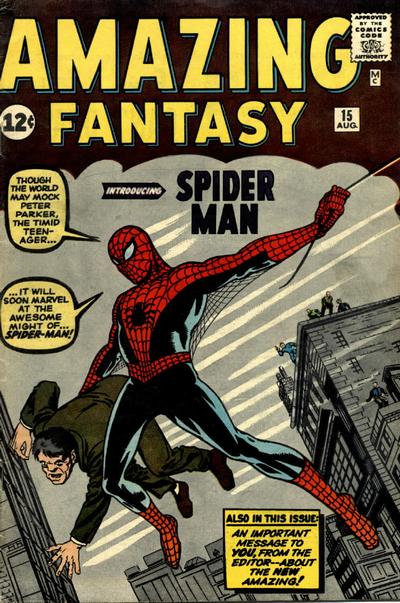 Amazing Fantasy comic book cover art
