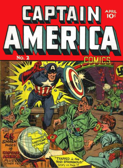 Captain America Comics vintage cover artwork