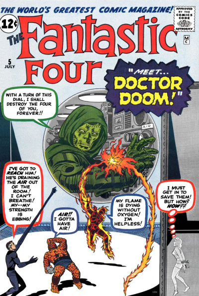 Fantastic Four comic book cover art