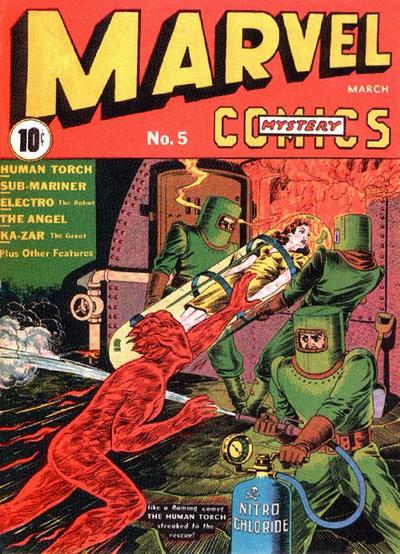 Marvel Mystery Comics vintage cover art