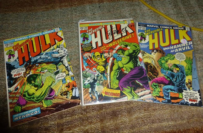 Comic books with varying grades and conditions