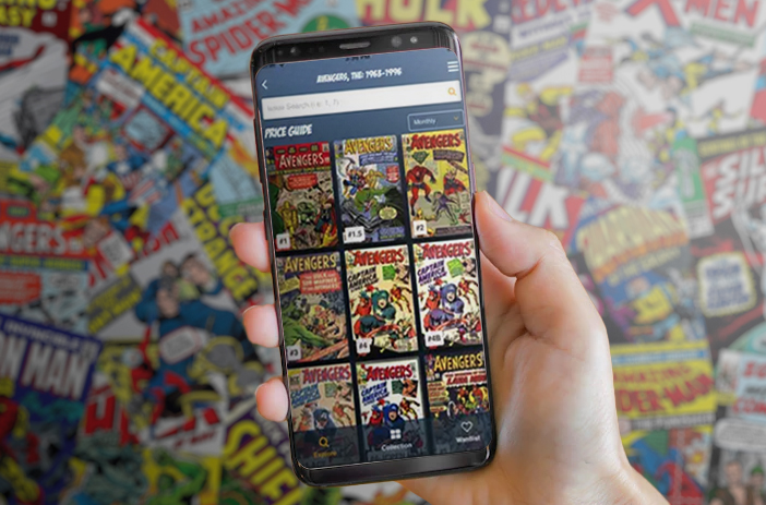 Comic book collection being professionally appraised