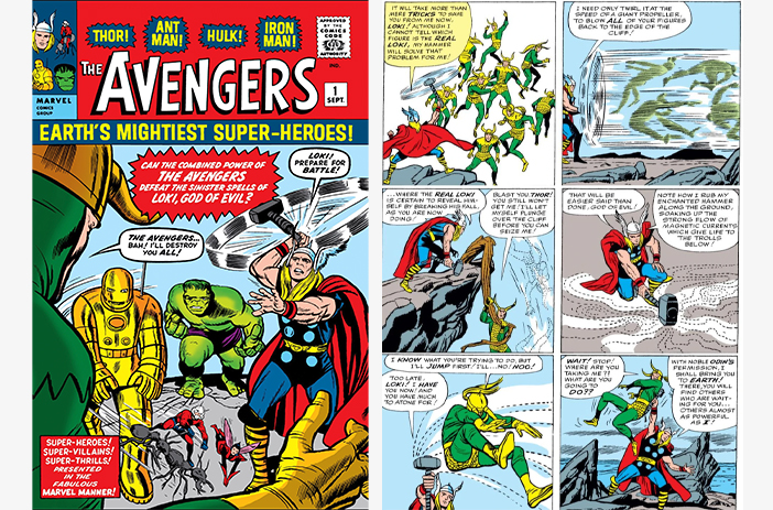 Avengers issue one 1963 comic book cover