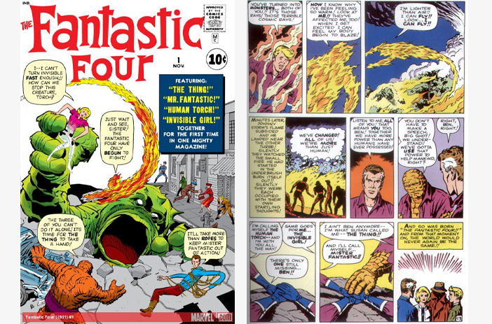 Fantastic Four 1 comic book cover 1961