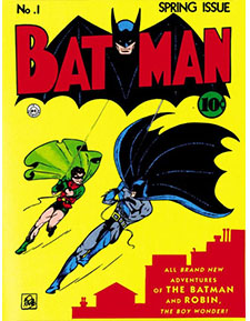 Joker comic book cover vintage illustration