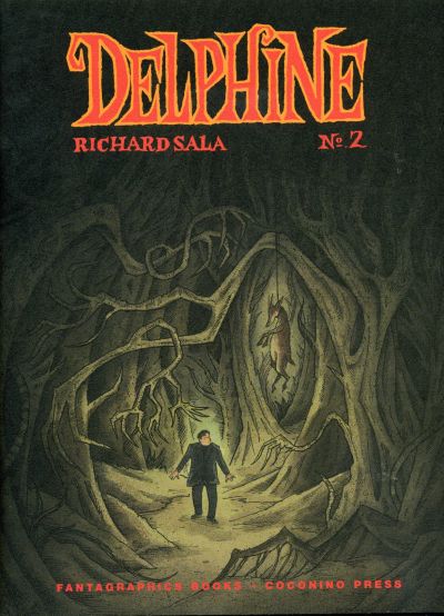 Delphine horror comic book cover art