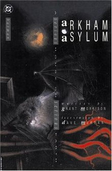 Batman in dark, surreal Arkham Asylum