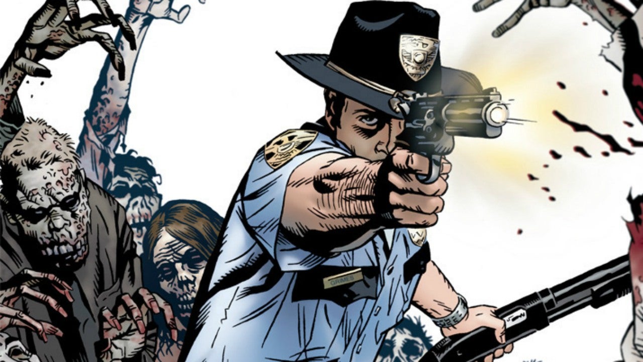 The Walking Dead comic book cover art