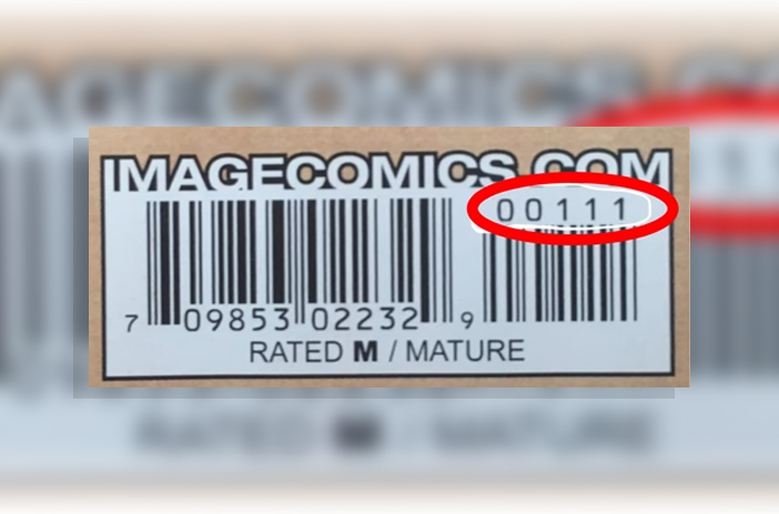 Comic book barcode with issue details