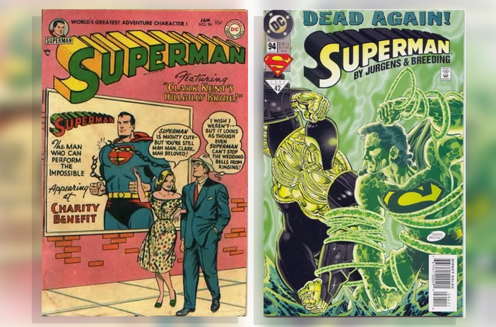 Vintage comic books with repeated issue numbers
