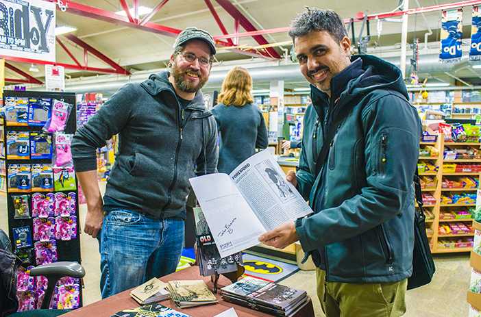 Comic book with authenticated signature displayed