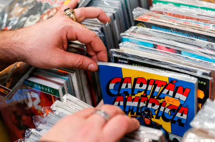 Stacked comic books for bulk sale