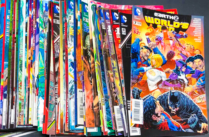Modern comic book showing spine stress lines