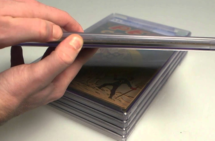 Cracked and damaged comic book slab