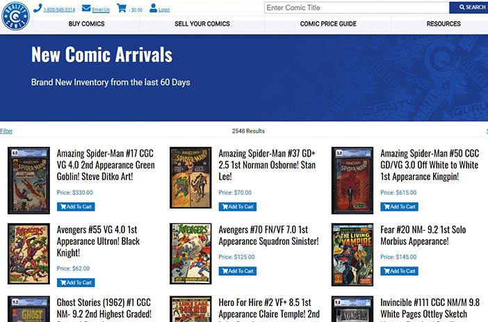 Comic book slab transaction between buyer and seller