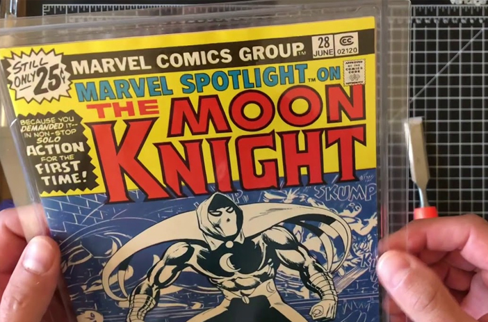 Cracked and damaged comic book slab case