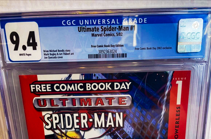 Comic book photographed on flat surface