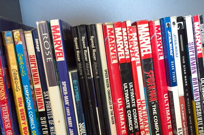 Comic book spine showing title and details