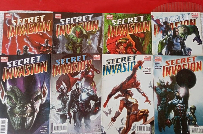 Complete comic book run displayed together