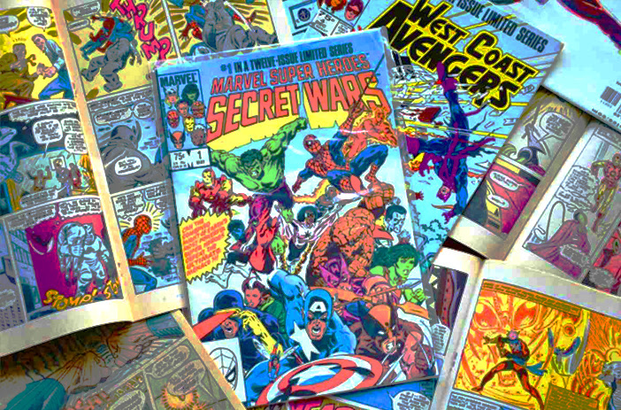 Rare comic books displayed for collectors
