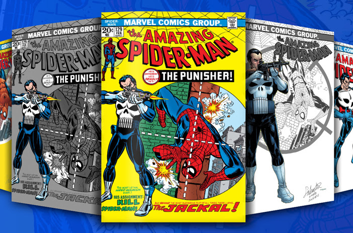 Vintage comic book reissue on display