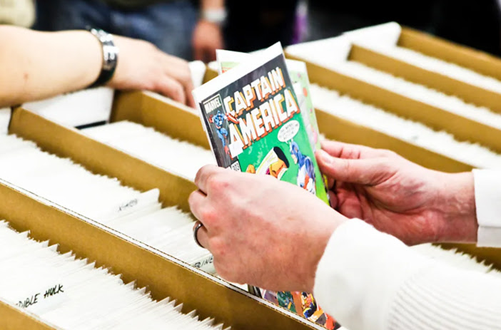 Stack of vintage comic books