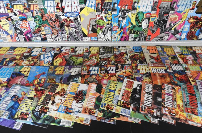 Stack of vintage comic books