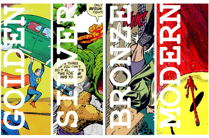 Timeline showing comic book ages chart