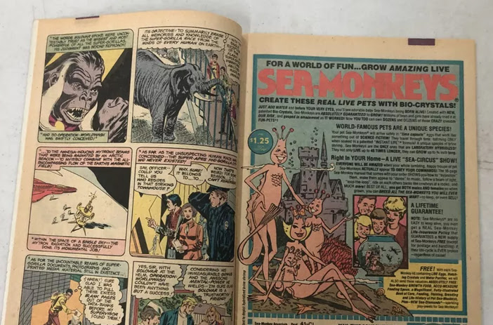 Yellowed and deteriorating comic book pages
