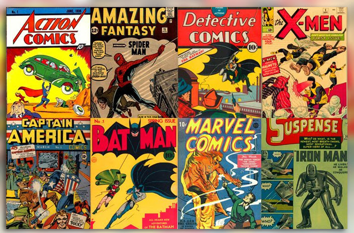 Rare vintage comic book close-up