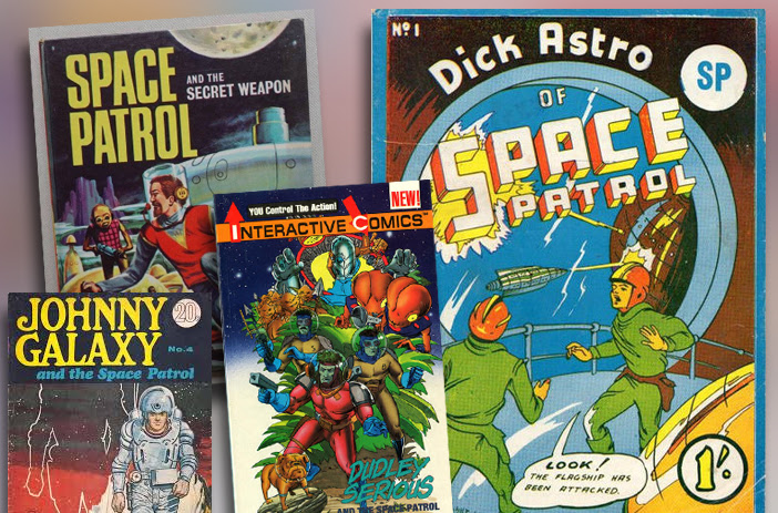 Space Patrol comic book cover illustration