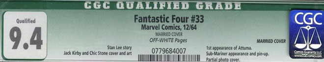 CGC graded comic book in protective case