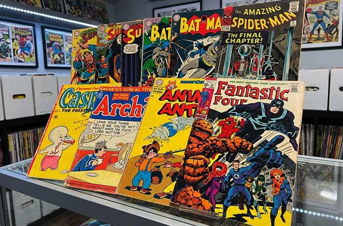 IRS appraisal form beside comic books
