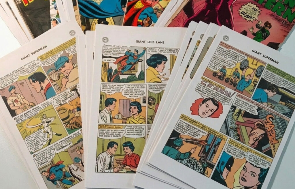 Comic book with bright white interior pages