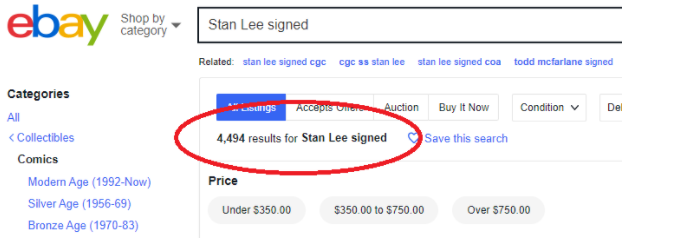 Stan Lee Autograph: What It's Worth And What It's Sold For