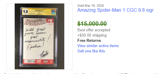 stan lee autograph value