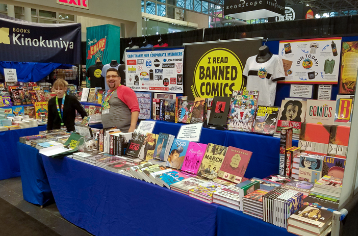 A Booth at a Comic Convention