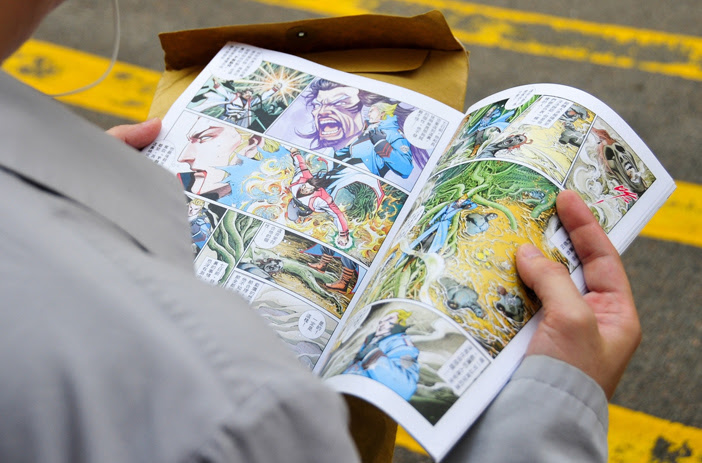 A Person Reading a Comic Book