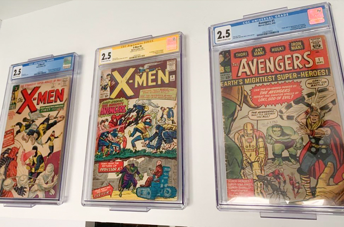 A Photo of Graded Comic Books