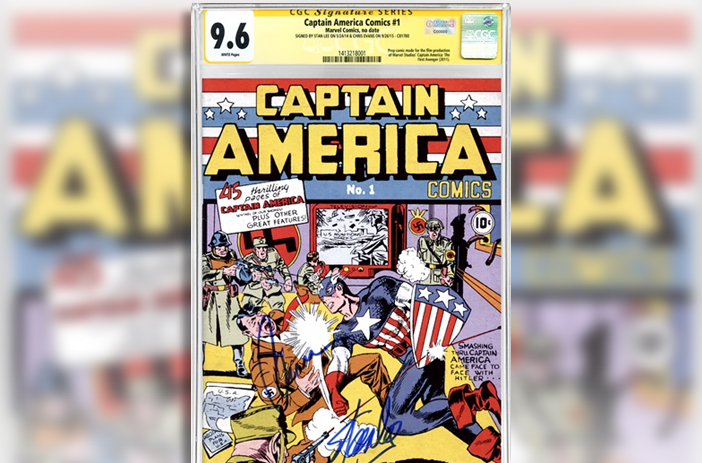 A Signed Captain America 1 Comic