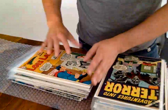 Bubble Wrapping a Collection of Comics
