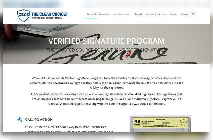 CBCS Verified Signature Program