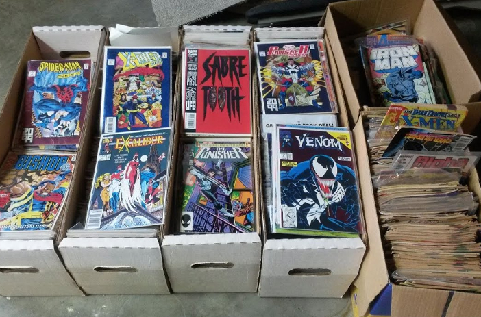 Comics Stored in Boxes