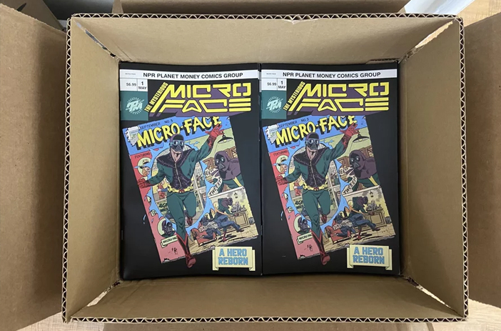Comics in a Shipping Box