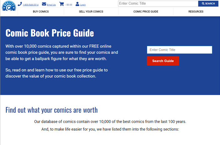 Quality Comix Comic Book Price Guide