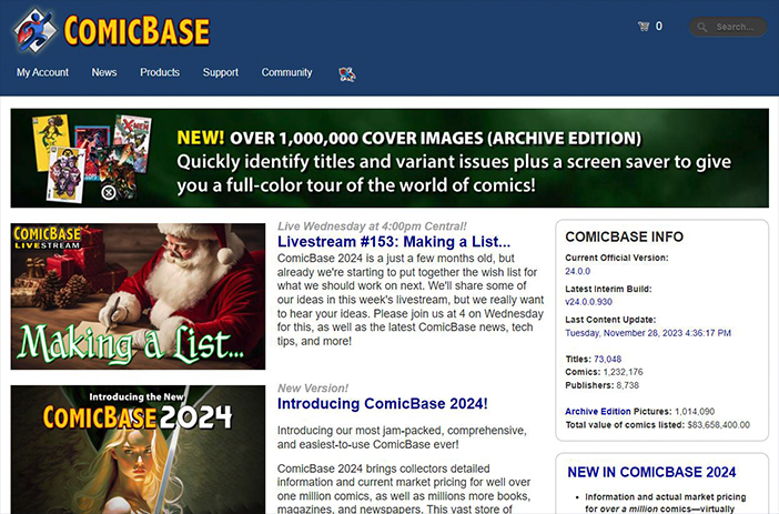 The Comicbase Website