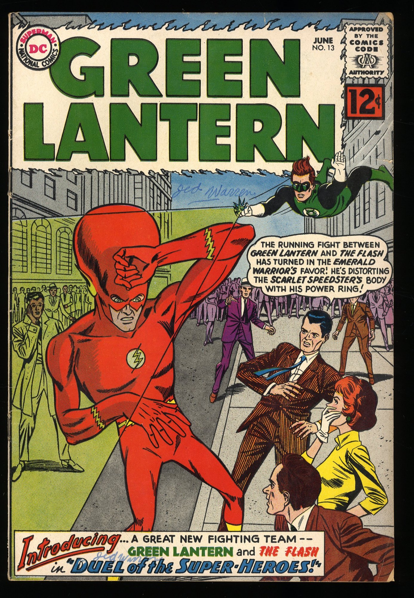 Image: Green Lantern #13 VG/FN 5.0 Flash! Gil Kane/Joe Giella Cover!